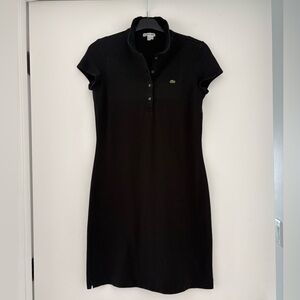 Lacoste Slim Fit Stretch Mini Piqué Polo Dress | Black | Size 42